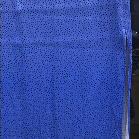 Zara midi skirt side split blue and black spot elasticated waist size M - Picture 3 of 4